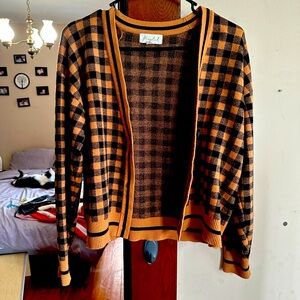 Checkered cardigan